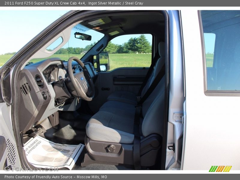Ingot Silver Metallic / Steel Gray 2011 Ford F250 Super Duty XL Crew Cab 4x4