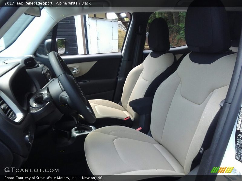 Alpine White / Black 2017 Jeep Renegade Sport