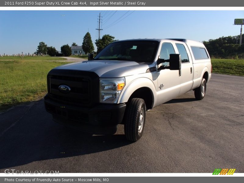 Ingot Silver Metallic / Steel Gray 2011 Ford F250 Super Duty XL Crew Cab 4x4