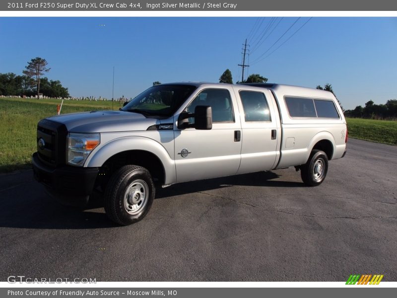 Ingot Silver Metallic / Steel Gray 2011 Ford F250 Super Duty XL Crew Cab 4x4