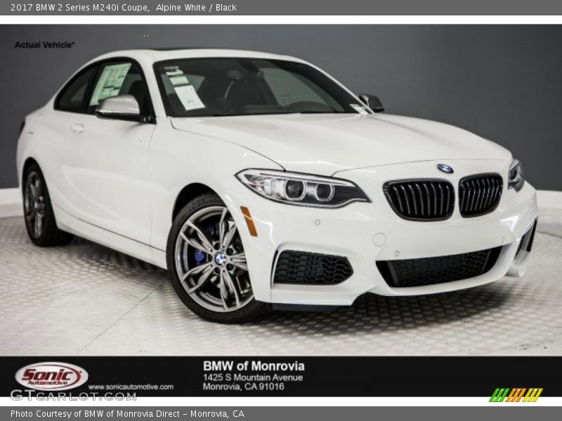 Alpine White / Black 2017 BMW 2 Series M240i Coupe