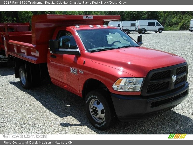 Flame Red / Black/Diesel Gray 2017 Ram 3500 Tradesman Regular Cab 4x4 Chassis