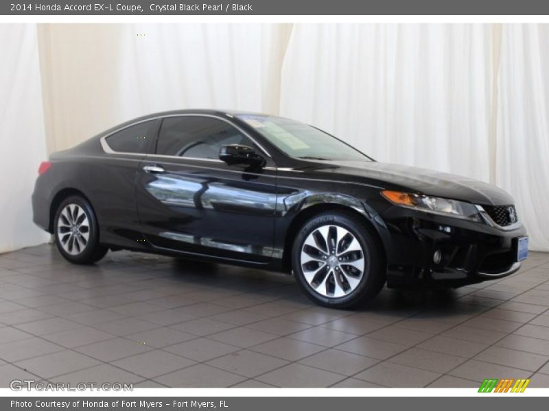 Crystal Black Pearl / Black 2014 Honda Accord EX-L Coupe
