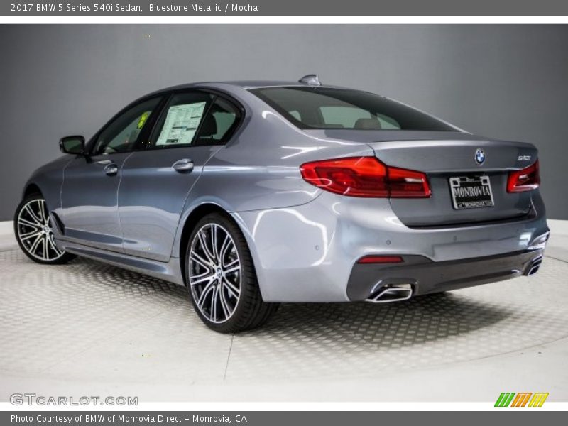 Bluestone Metallic / Mocha 2017 BMW 5 Series 540i Sedan