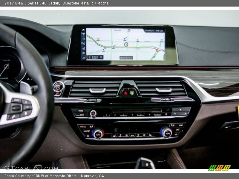 Bluestone Metallic / Mocha 2017 BMW 5 Series 540i Sedan