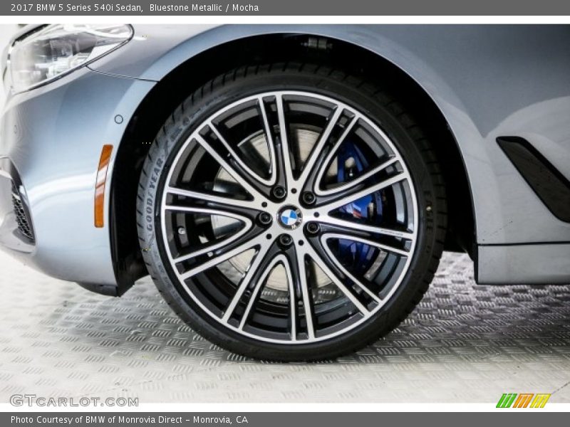 Bluestone Metallic / Mocha 2017 BMW 5 Series 540i Sedan