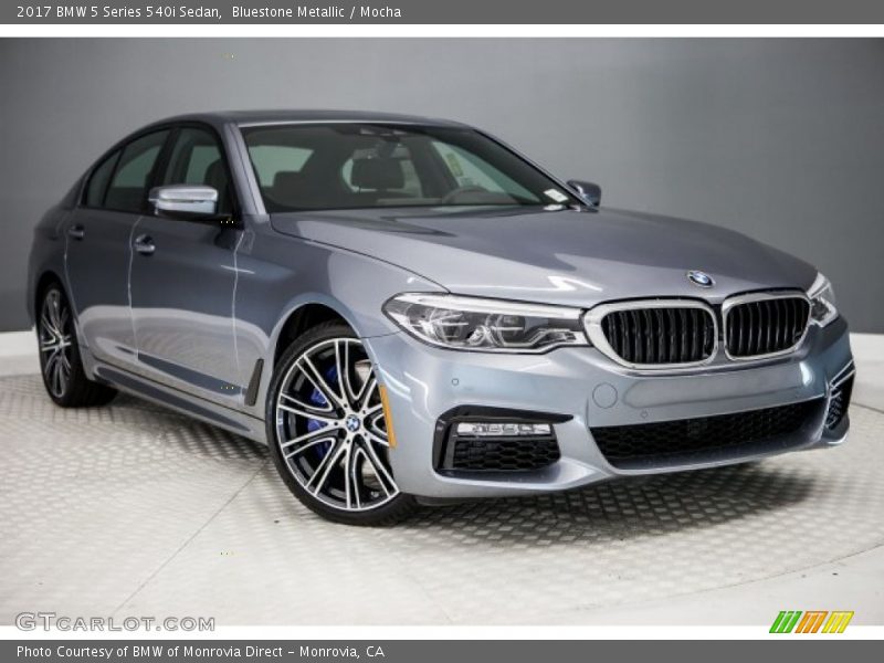 Bluestone Metallic / Mocha 2017 BMW 5 Series 540i Sedan
