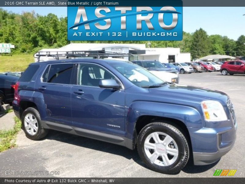 Slate Blue Metallic / Light Titanium 2016 GMC Terrain SLE AWD