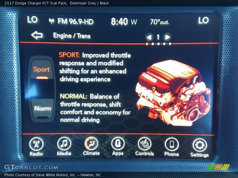 Destroyer Grey / Black 2017 Dodge Charger R/T Scat Pack