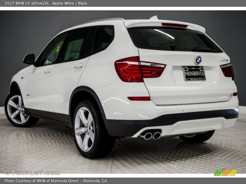 Alpine White / Black 2017 BMW X3 sDrive28i
