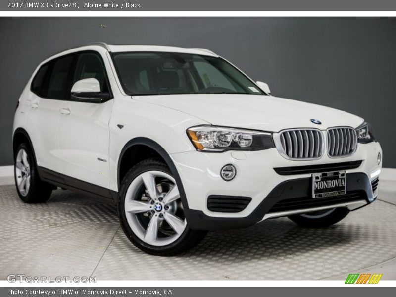 Alpine White / Black 2017 BMW X3 sDrive28i