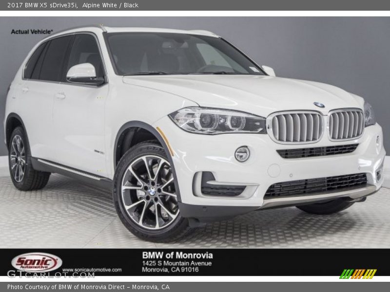 Alpine White / Black 2017 BMW X5 sDrive35i