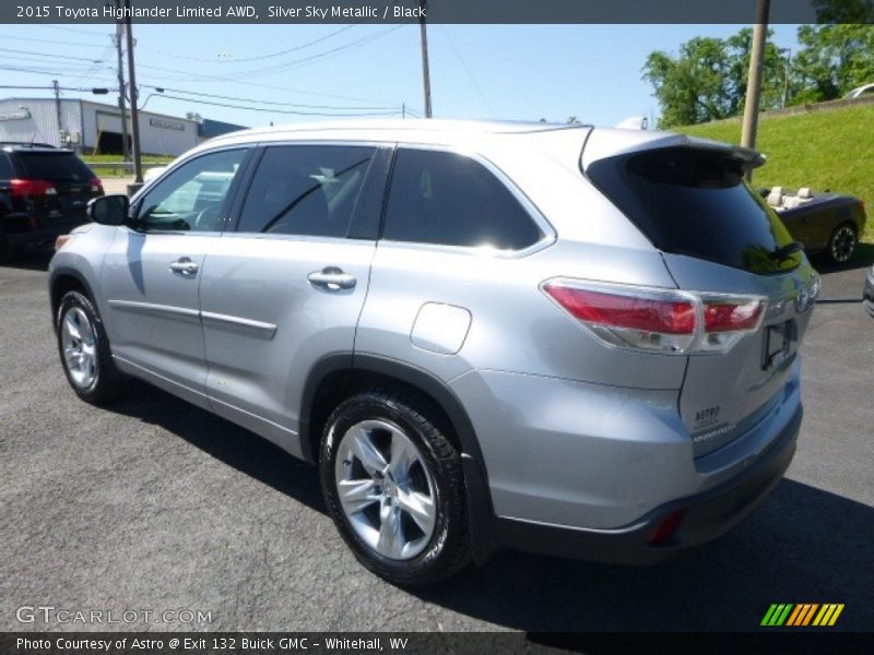 Silver Sky Metallic / Black 2015 Toyota Highlander Limited AWD