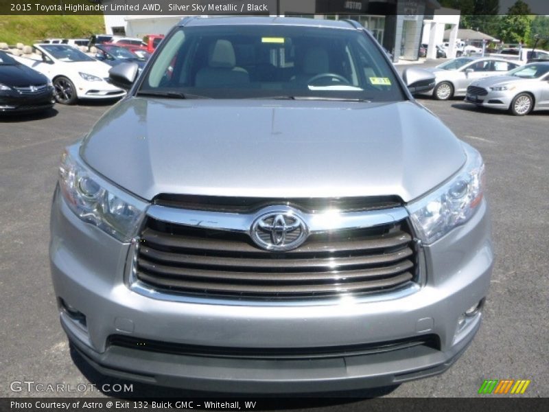 Silver Sky Metallic / Black 2015 Toyota Highlander Limited AWD
