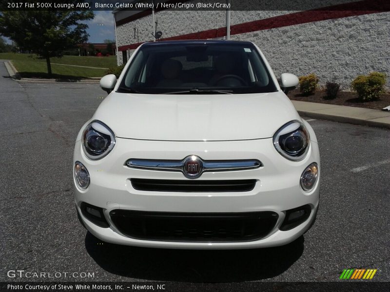 Bianco Gelato (White) / Nero/Grigio (Black/Gray) 2017 Fiat 500X Lounge AWD