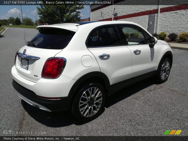 Bianco Gelato (White) / Nero/Grigio (Black/Gray) 2017 Fiat 500X Lounge AWD