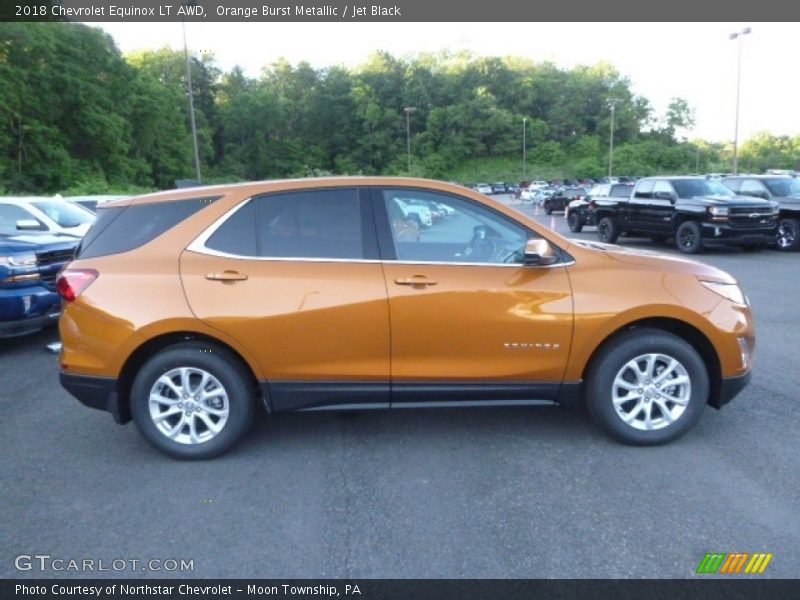 Orange Burst Metallic / Jet Black 2018 Chevrolet Equinox LT AWD