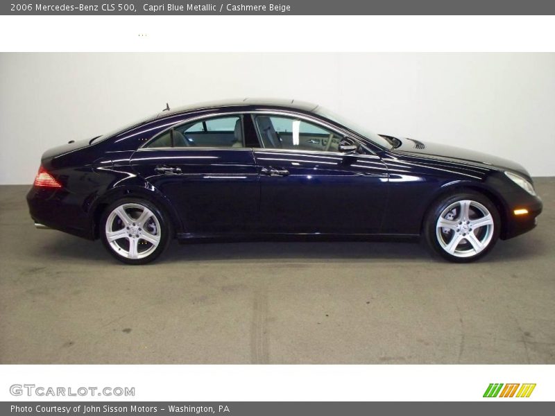 Capri Blue Metallic / Cashmere Beige 2006 Mercedes-Benz CLS 500