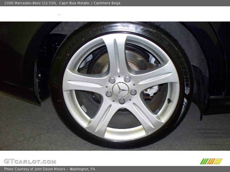 Capri Blue Metallic / Cashmere Beige 2006 Mercedes-Benz CLS 500