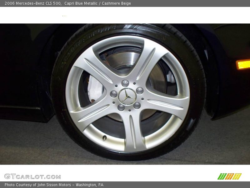 Capri Blue Metallic / Cashmere Beige 2006 Mercedes-Benz CLS 500