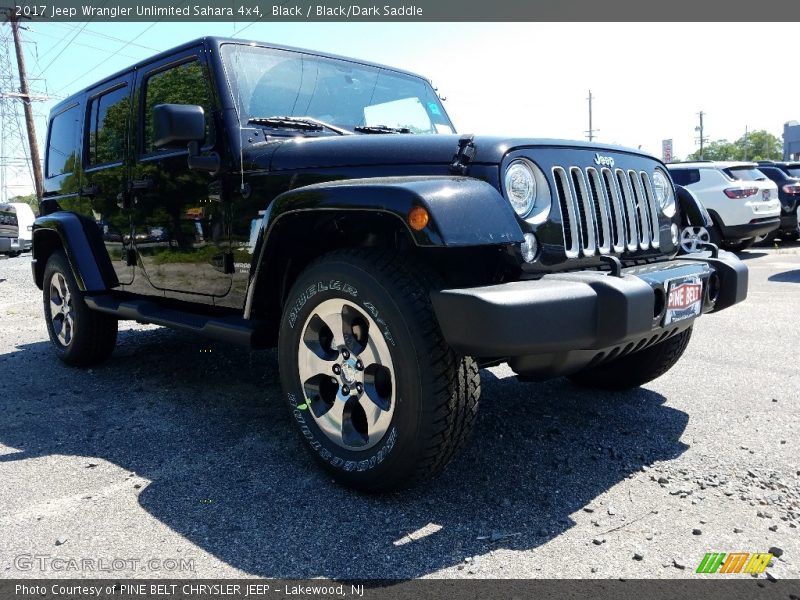 Black / Black/Dark Saddle 2017 Jeep Wrangler Unlimited Sahara 4x4