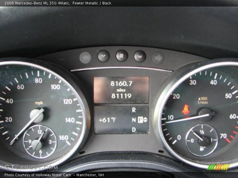 Pewter Metallic / Black 2006 Mercedes-Benz ML 350 4Matic