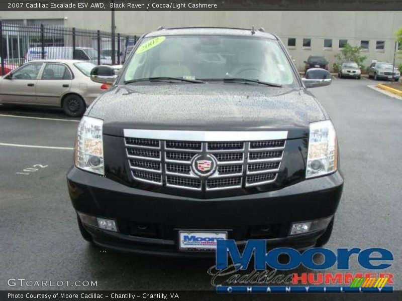 Black Raven / Cocoa/Light Cashmere 2007 Cadillac Escalade ESV AWD