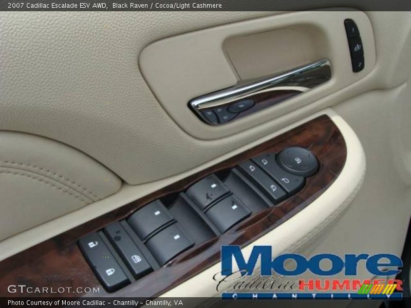 Black Raven / Cocoa/Light Cashmere 2007 Cadillac Escalade ESV AWD