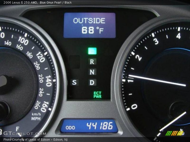 Blue Onyx Pearl / Black 2006 Lexus IS 250 AWD