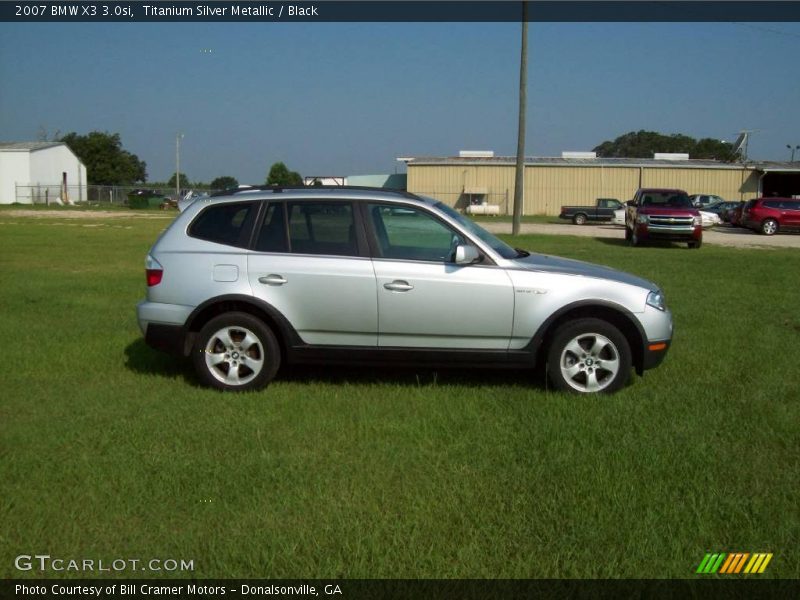 Titanium Silver Metallic / Black 2007 BMW X3 3.0si