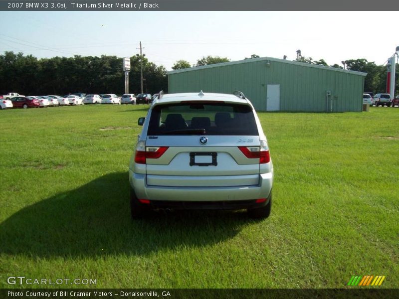 Titanium Silver Metallic / Black 2007 BMW X3 3.0si