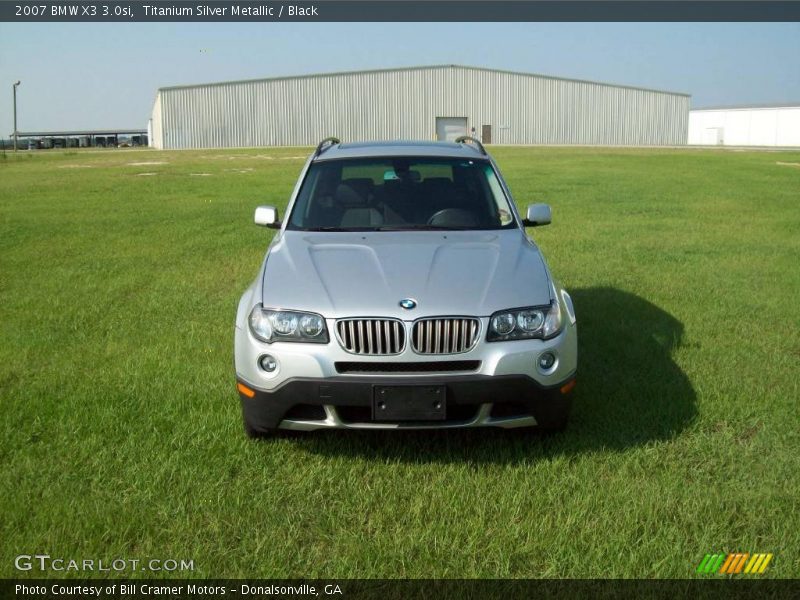 Titanium Silver Metallic / Black 2007 BMW X3 3.0si