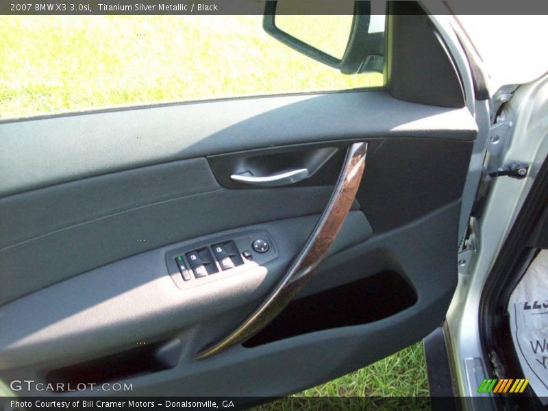 Titanium Silver Metallic / Black 2007 BMW X3 3.0si