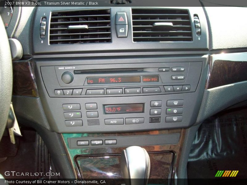 Titanium Silver Metallic / Black 2007 BMW X3 3.0si