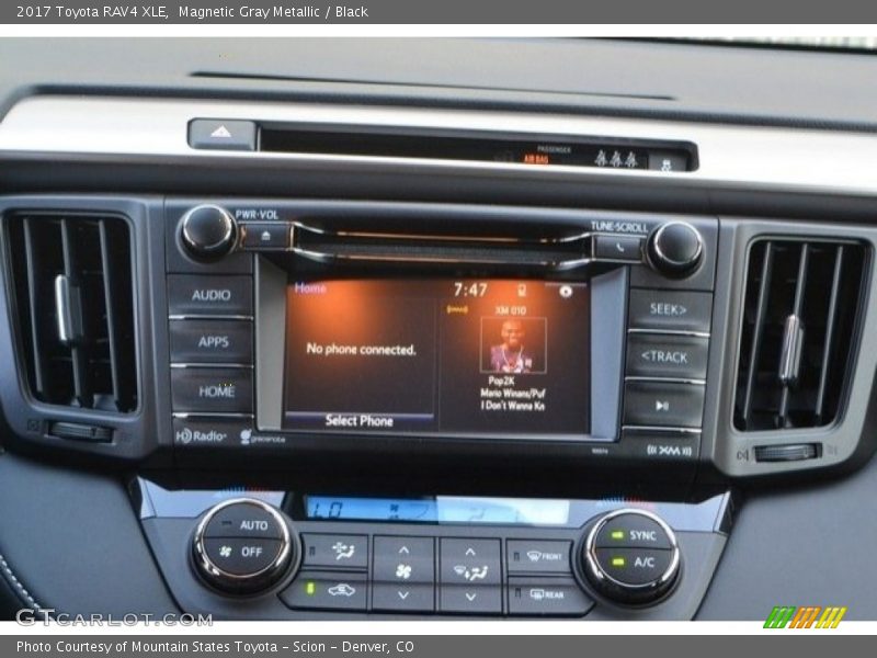Magnetic Gray Metallic / Black 2017 Toyota RAV4 XLE