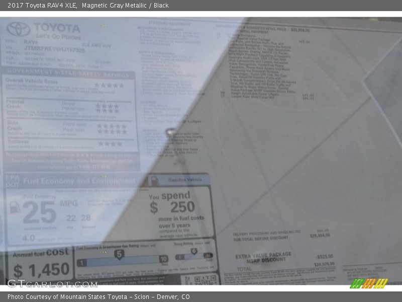 Magnetic Gray Metallic / Black 2017 Toyota RAV4 XLE