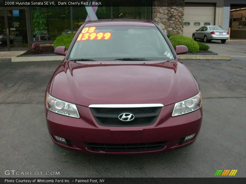 Dark Cherry Red / Black 2008 Hyundai Sonata SE V6