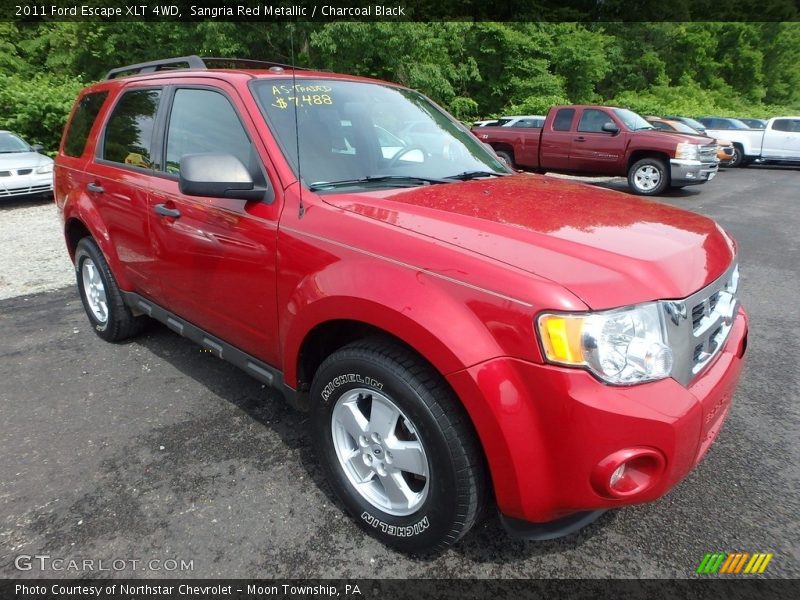 Sangria Red Metallic / Charcoal Black 2011 Ford Escape XLT 4WD