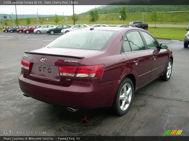 Dark Cherry Red / Black 2008 Hyundai Sonata SE V6