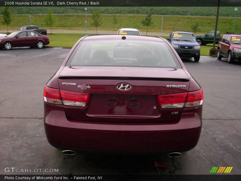 Dark Cherry Red / Black 2008 Hyundai Sonata SE V6
