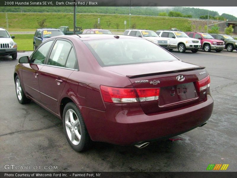 Dark Cherry Red / Black 2008 Hyundai Sonata SE V6