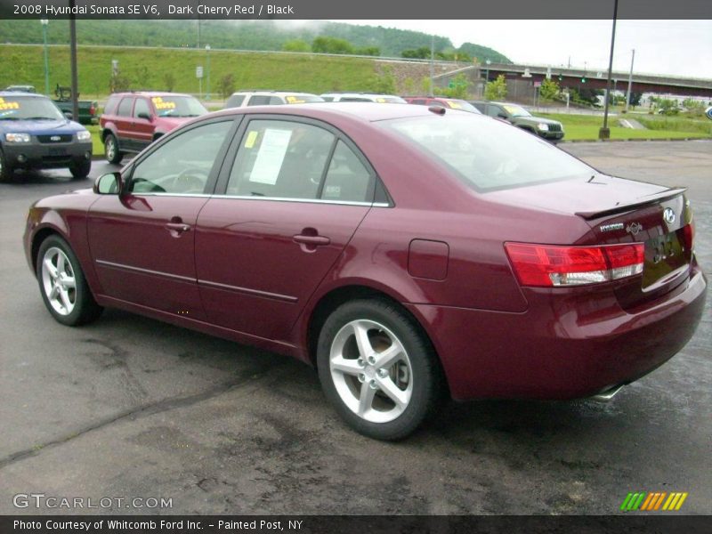 Dark Cherry Red / Black 2008 Hyundai Sonata SE V6