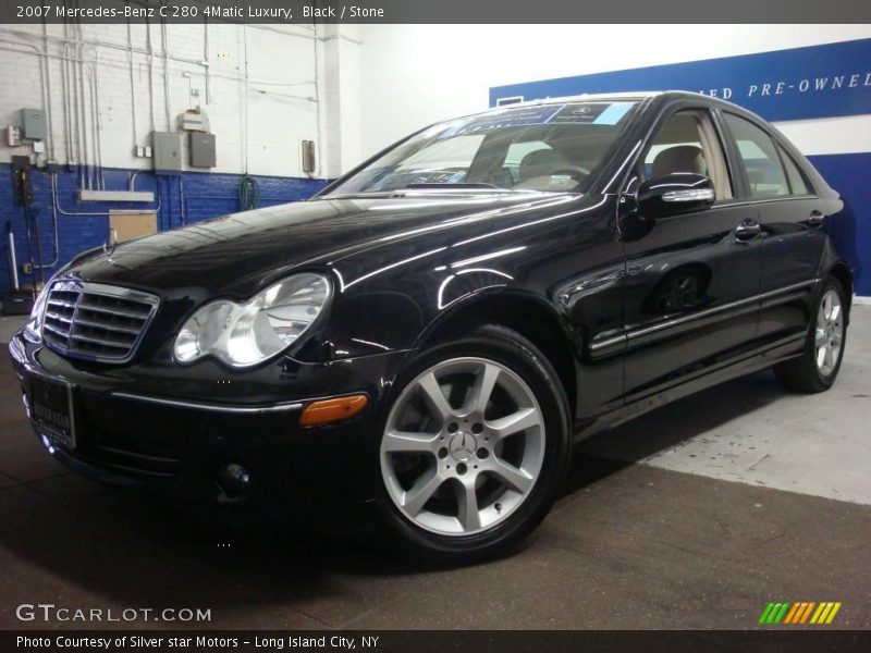 Black / Stone 2007 Mercedes-Benz C 280 4Matic Luxury