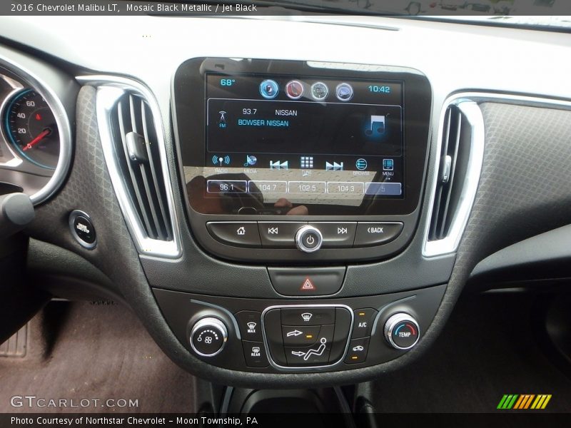 Mosaic Black Metallic / Jet Black 2016 Chevrolet Malibu LT