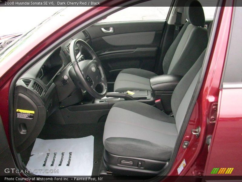 Dark Cherry Red / Black 2008 Hyundai Sonata SE V6