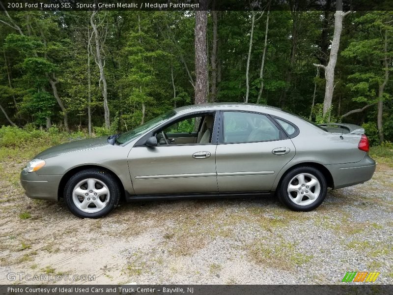 Spruce Green Metallic / Medium Parchment 2001 Ford Taurus SES