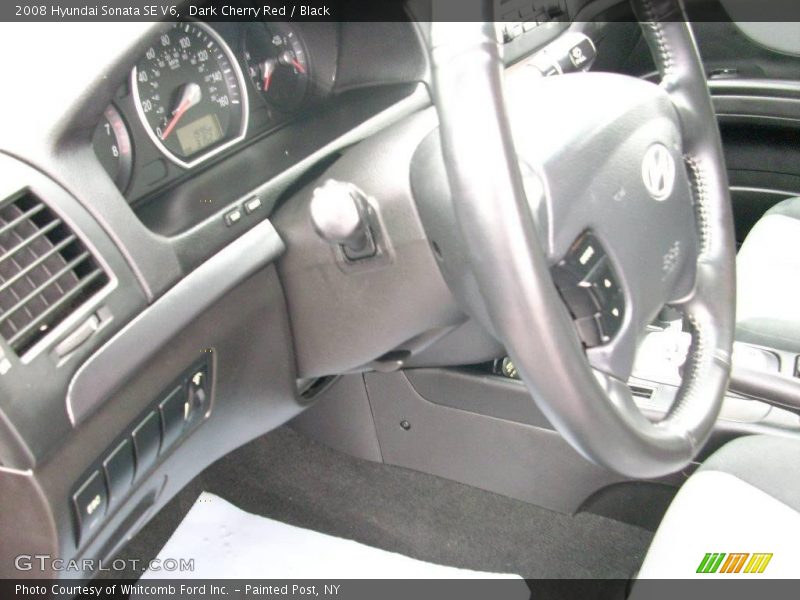 Dark Cherry Red / Black 2008 Hyundai Sonata SE V6