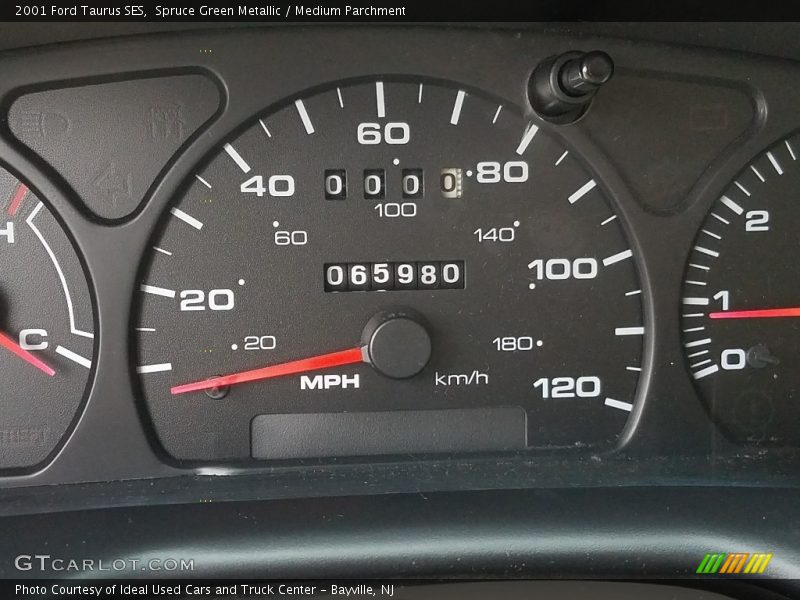 Spruce Green Metallic / Medium Parchment 2001 Ford Taurus SES