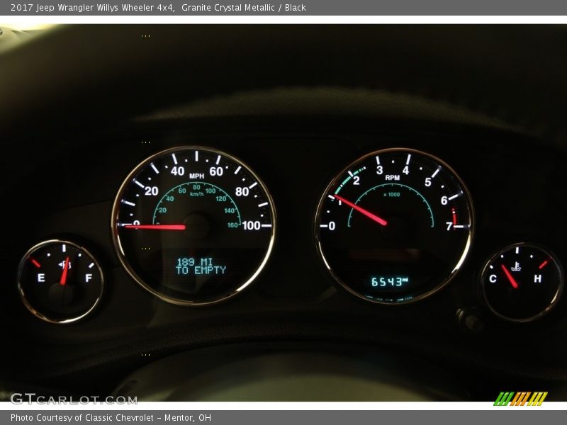 Granite Crystal Metallic / Black 2017 Jeep Wrangler Willys Wheeler 4x4