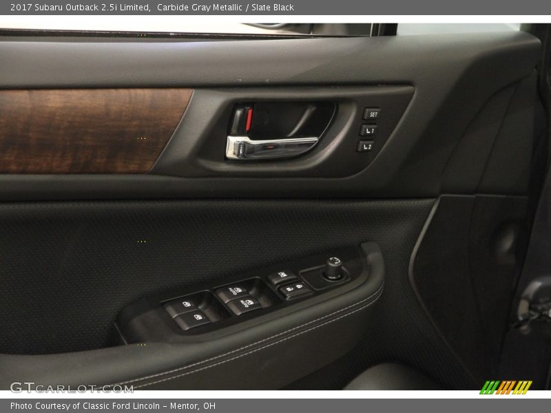 Carbide Gray Metallic / Slate Black 2017 Subaru Outback 2.5i Limited